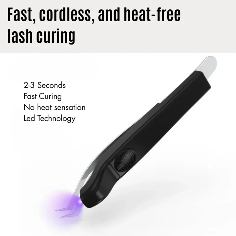 SENSE LASHES Handheld Wireless Mini UV Lamp for Eyelash Extensions Glue Quick Curing Lamp Tweezers Lamp