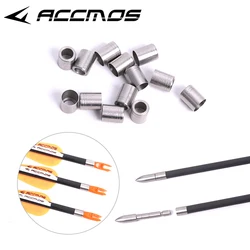 24pcs Archery Arrow Collars Stainless Steel Explosion-proof Ring Arrow Accessory for 4.6-7.6mm Out-Diameter Shaft Arrow Ring