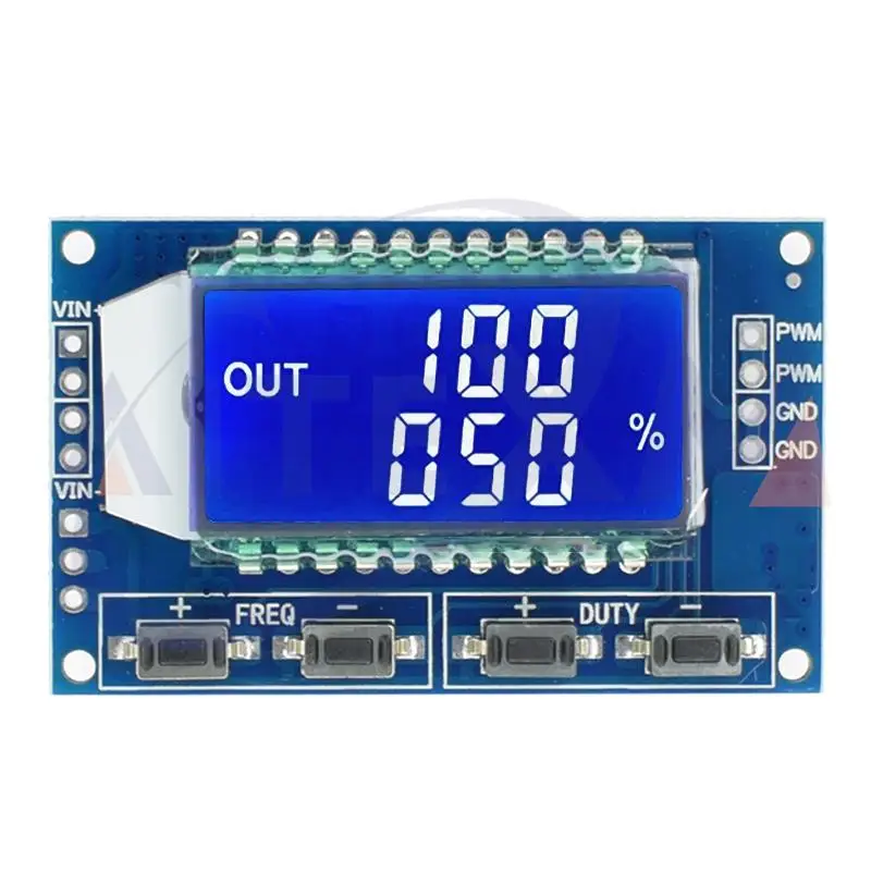 AITEXM เครื่องกําเนิดสัญญาณ PWM Pulse Frequency Duty Cycle ปรับได้โมดูลจอแสดงผล LCD 3.3 V-30 V 1Hz-150 Khz PWM โมดูลบอร์ด