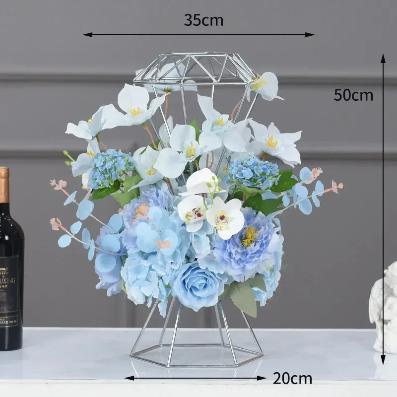 a*-Simulation flower fake flower high-grade electroplated diamond table flower model room living room coffee table front desk^