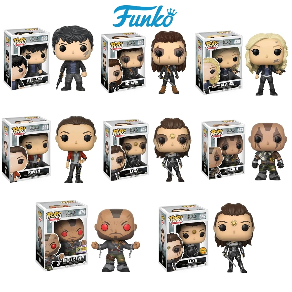 Funko les 100 CLARKE 438 #   LEXA 442 #   BELLAMY 439 #   RAVEN 441 #   LINCOLN LE REAPER 474 #   OCTAVIA 440 #   Figurines d'action en vinyle, jouets modèles