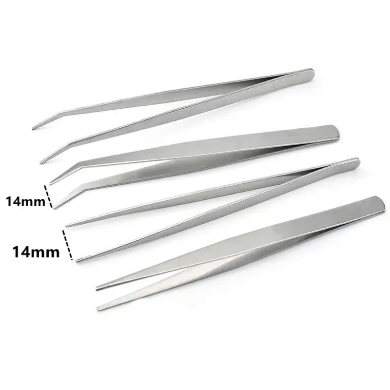 Stainless Steel Tweezers Repair Tools Electronics Industry Straight Elbow Clamp Precision Hair Removal Tweezers 1/5pc 작업공구 Вейп