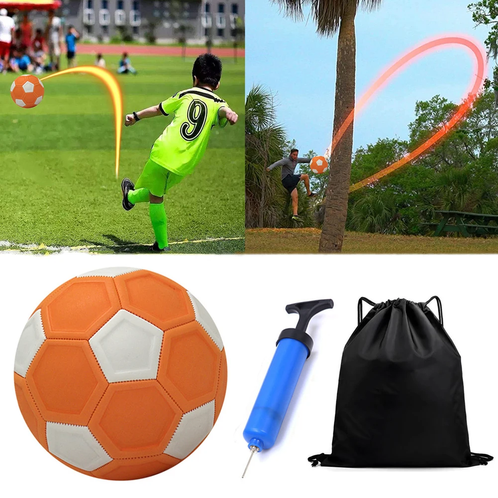 Sport Curve Swerve Soccer Ball Funny Football Toy Kicker Ball High Visibility Curving Kick Ball for Children Outdoor Indoor Game