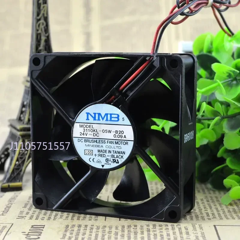 Ultra Durable Inverter Fan for Japan NMB 3110KL-05W-B20 8025 8 cm 24 V 0.09 A