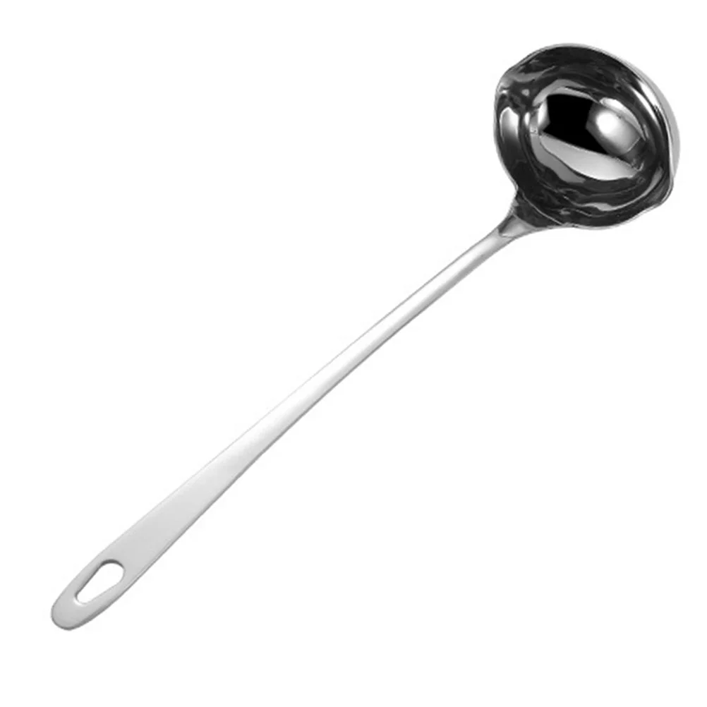 

Spoon with Spout Water Ladle Thicken Household Soup Scoop 201 Stainless Steel Deep