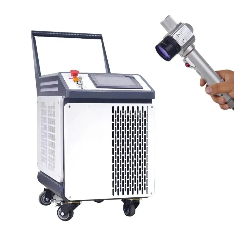 3000W Handheld Cleaning hine Continuous Pulse Removing Oil Paint Rust From Metal Wood and Stone