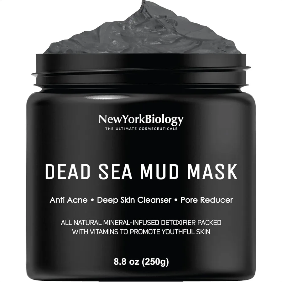 Nova york biologia máscara de lama do mar morto para rosto e corpo spa qualidade redutor de poros para acne cravos pele oleosa natural cuidados com a pele fo
