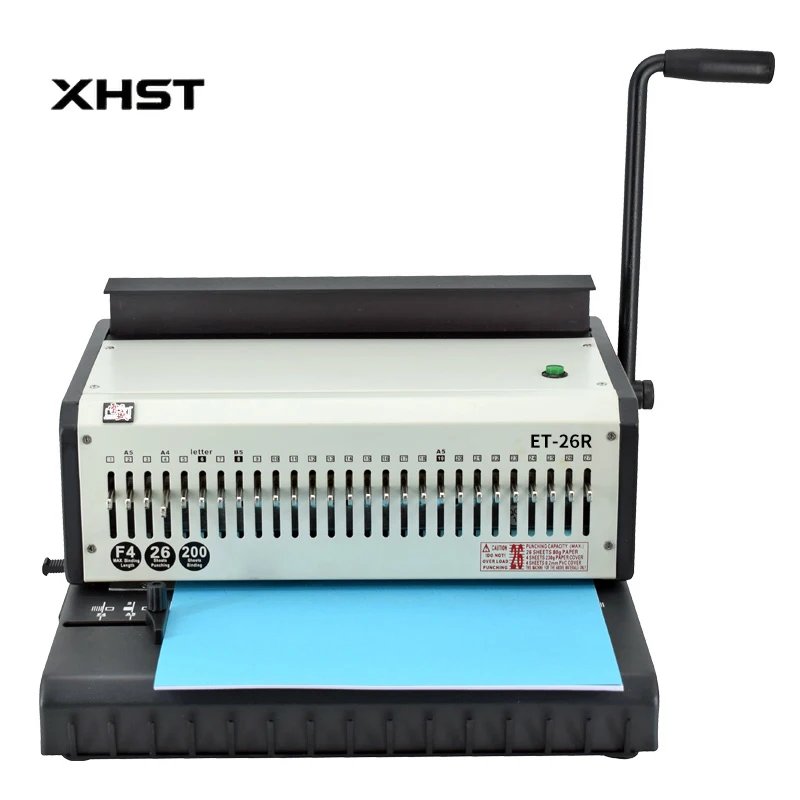 

Factory Office 2:1 Wire Binder RAYSON ET-26R A3A4 Punching Binding Machine Double Loop Wire-O Thick Book Binding Machine