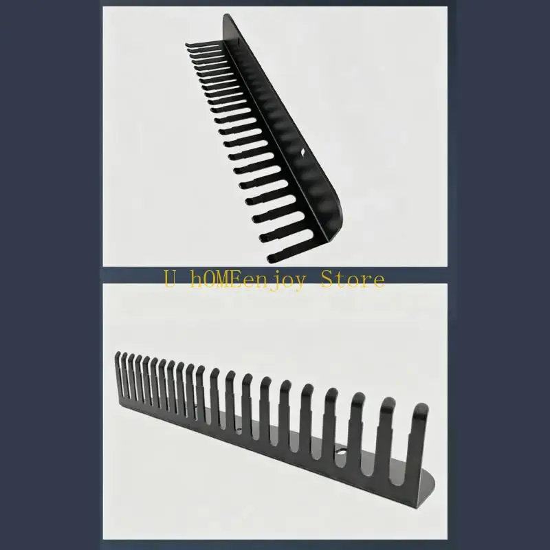 B0KF Cord Organiser 20-Slot Wall-Mounted Cable Holder For Speaker Amplifiers
