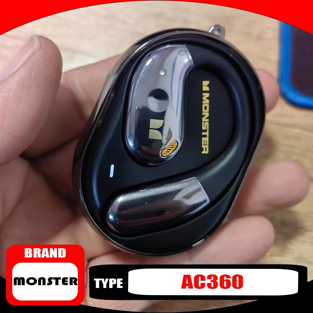 

Беспроводные наушники Monster AC360 Bluetooth, эргономичные, с открытым ухом, воздушной проводимостью, OWS, HIFI стерео, с шумоподавлением, спортивные