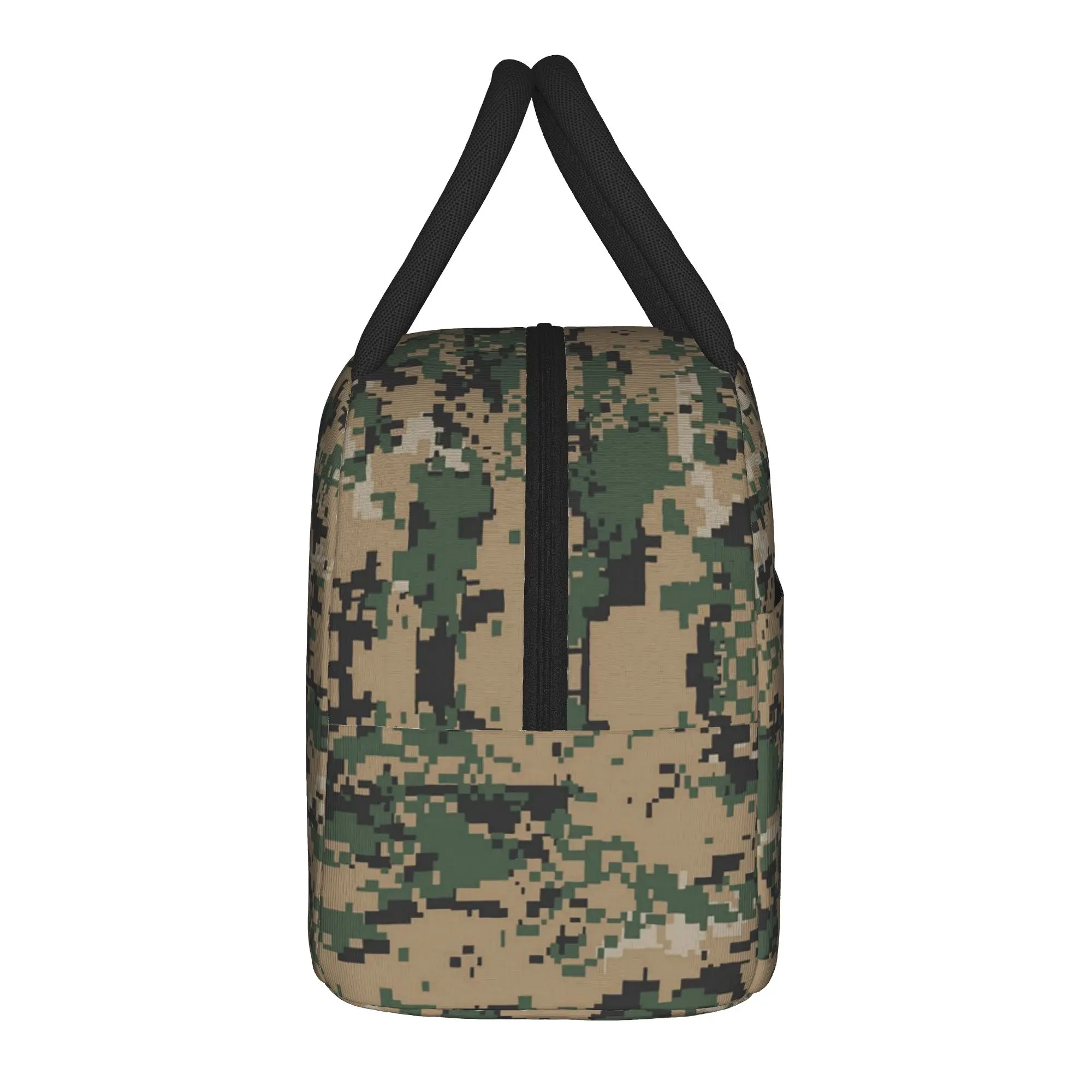 Camouflage Insulated Lunch Bag Portable United States Woodland Lunch Container Cooler Bag Tote Lunch Box School Travel Men Women