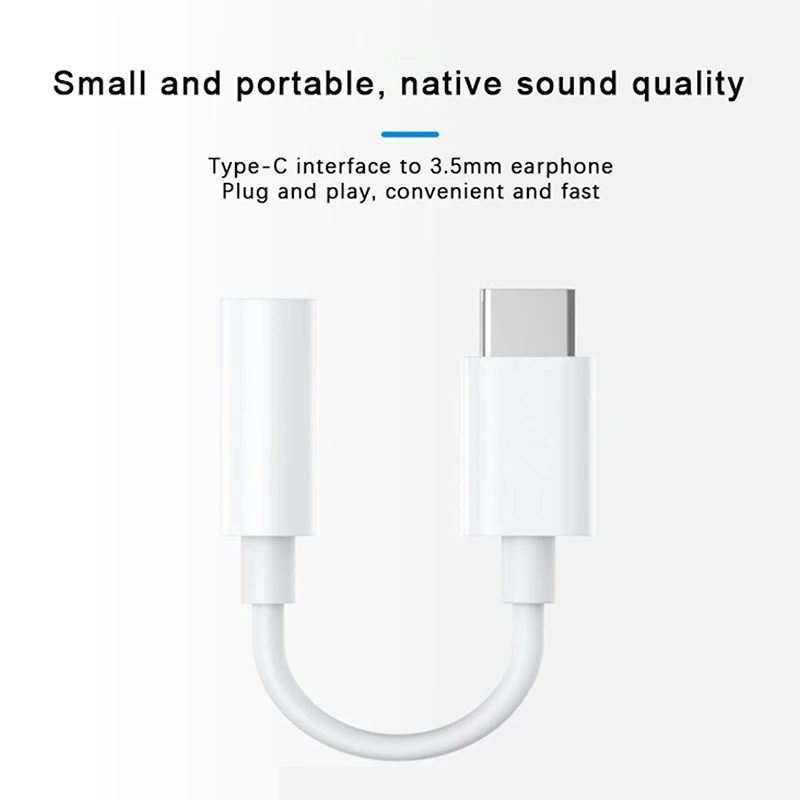 

Type C To 3.5mm Aux Adapter Type-c 3.5 Jack Audio Cable For Phone Headphone Converter