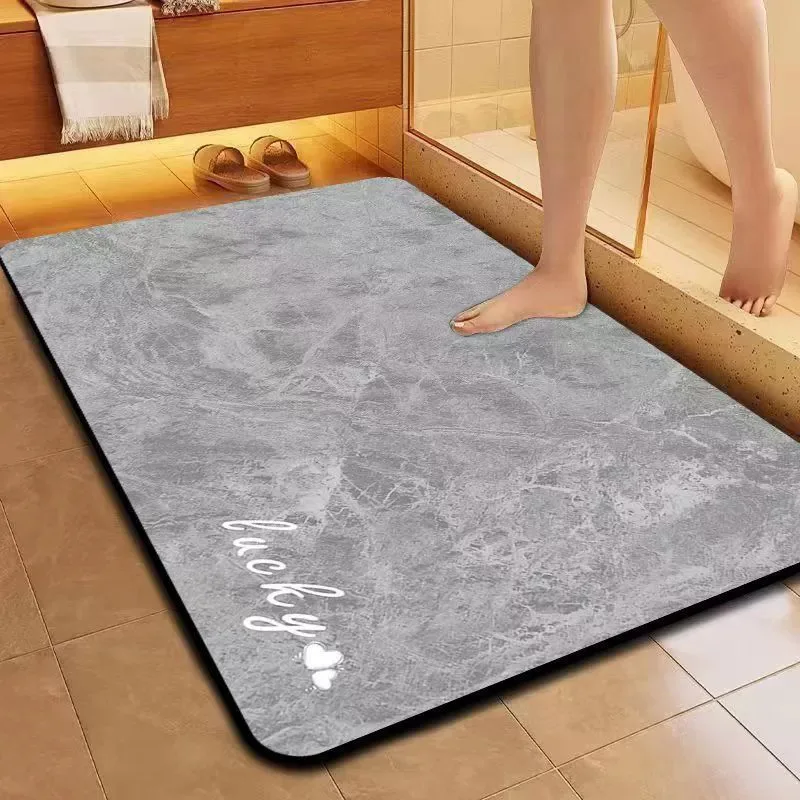 VIKAMA Diatomite Floor Mat - Water Absorbing and Anti-Slip - Bathroom Entrance Floor - Quick Drying - Home Decoration