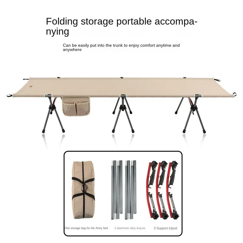 Portable Folding Travel Beach Bed Comfortable Sleeping Bed for Adults and Children Camping Traveling RV