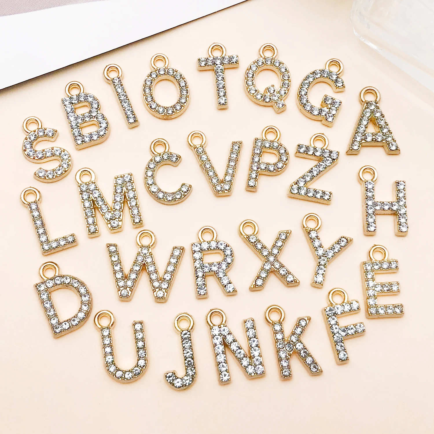 10/26pcs Alloy A-Z Letter Pendants Women's Necklace Making, Can Be Used for DIY Bracelet, Necklace, Decorative Accessory Making