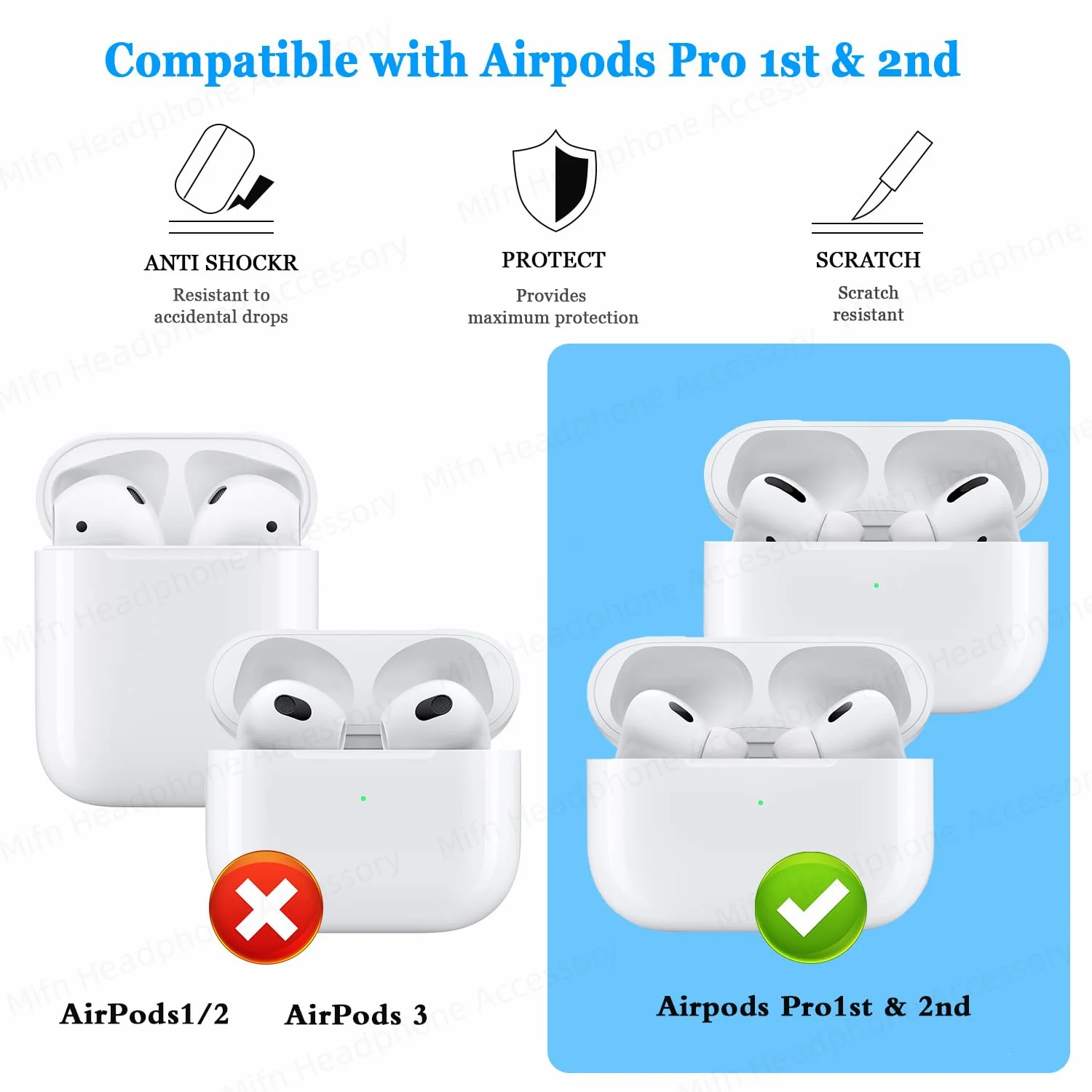 For AirPods Pro 2nd Generation Case with Cleaner Kit Powerful Drop Protection Magnetic Lid for AirPod Gen 2 Charging Case Cover