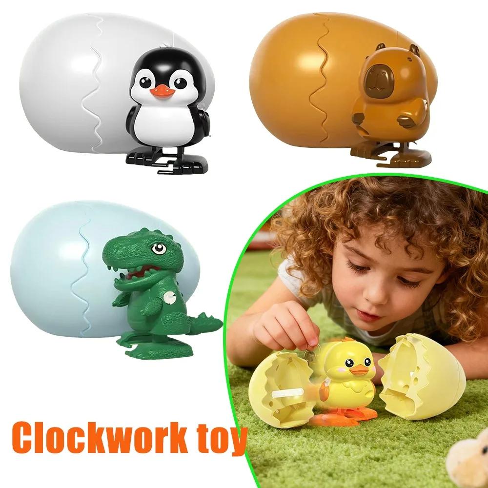 Juguete de pato que camina de cuerda, huevo para incubar, modelo de Animal, montaje divertido, vástago educativo, regalo creativo para niños, niños y niñas