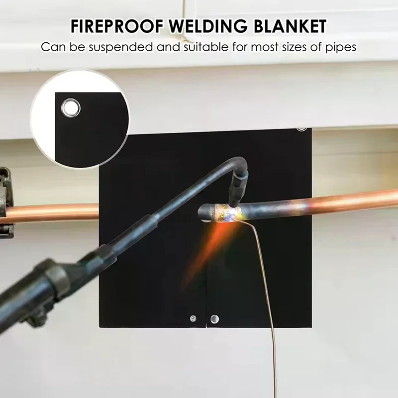 1pc 300x300*3.5mm Glass Fiber Heat Welding Blanket Flame Retardant Fire Blanket High Temperature Resistant Welding Protective