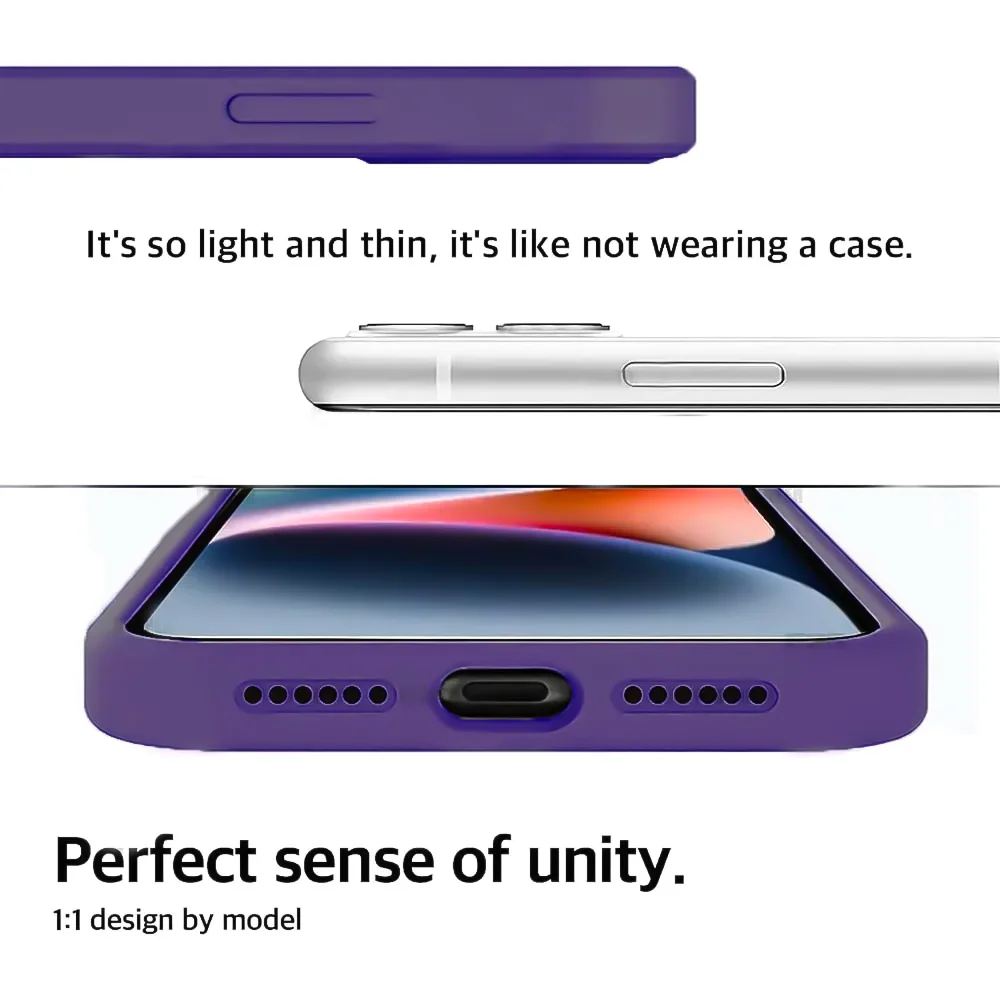 Luxury Liquid Silicone Phone Case For iPhone 17 Pro Max Air 14 15 Plus 11 16 Pro 13 12 Mini 16E Soft Shockproof Protection Cover - náhled 5