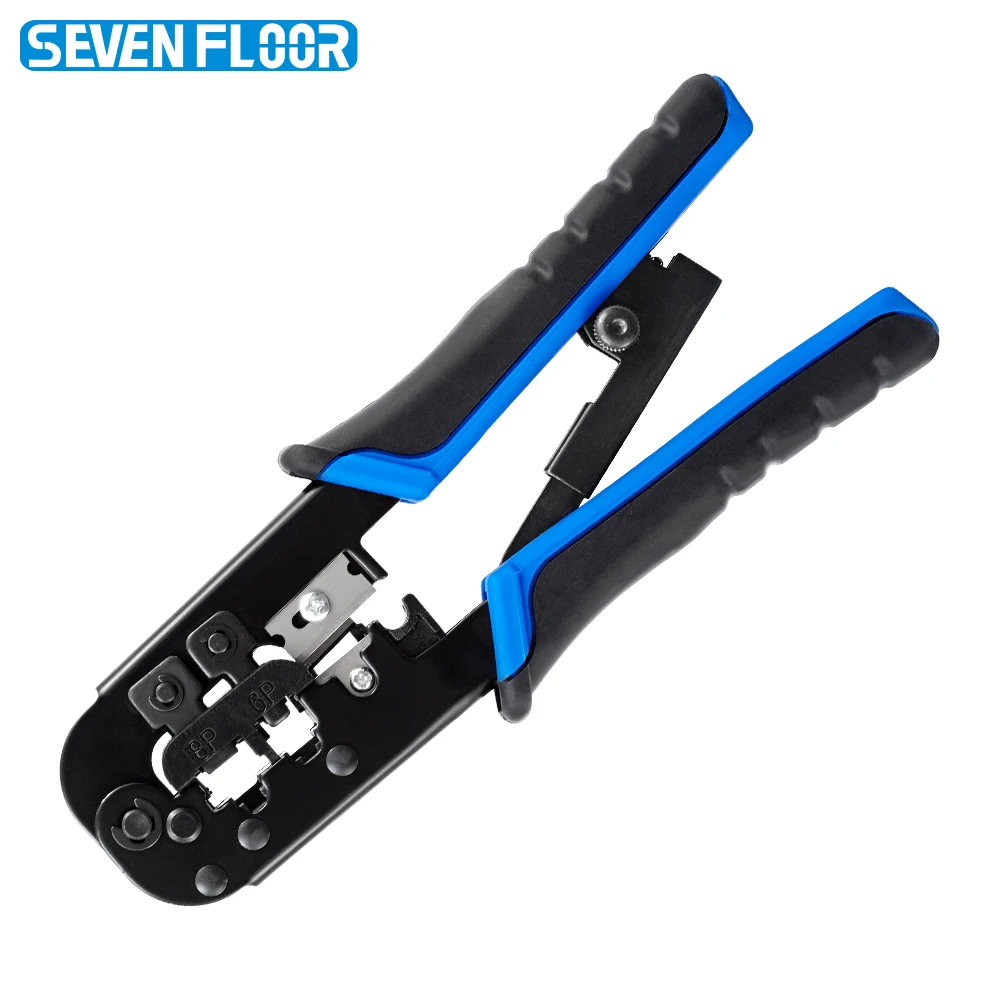 Pro RJ45 Crimping Tool Ratchet Network Cable Crimper Stripper Cutter for Cat5 Cat5e RJ11 RJ12 Ethernet Telephone Tool