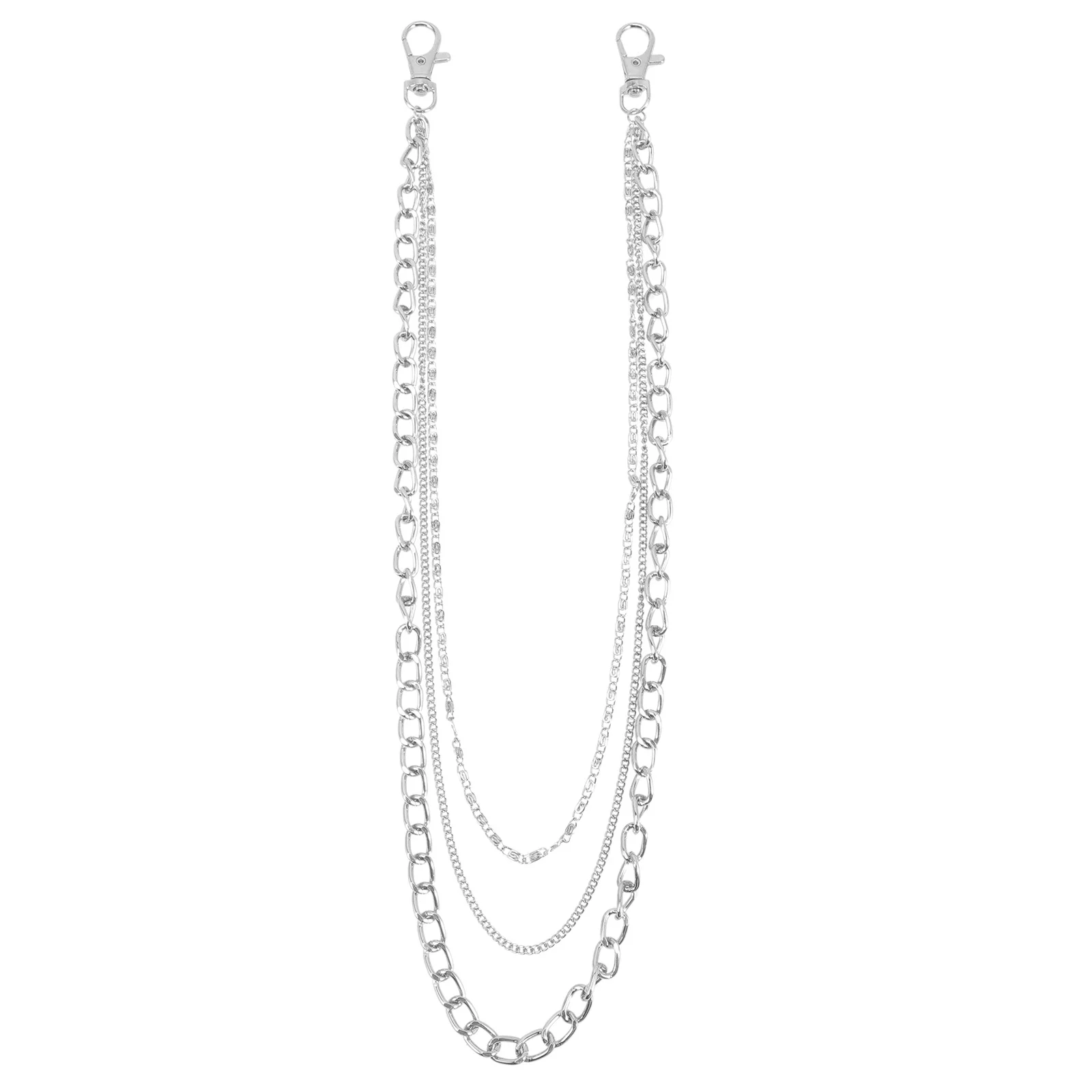 

2Pcs Metal Pants Chain Punk Style Unisex Fashionable Decorative Jeans Chain for Men Women Wear-Resistant Pants Accessory