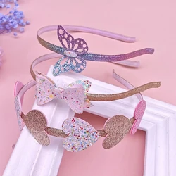 Cute Sequin Bow Baby Headband Sweet Butterfly Heart Girls Hair Hoops Lovely Children Hairbands Kids Hair Accessories