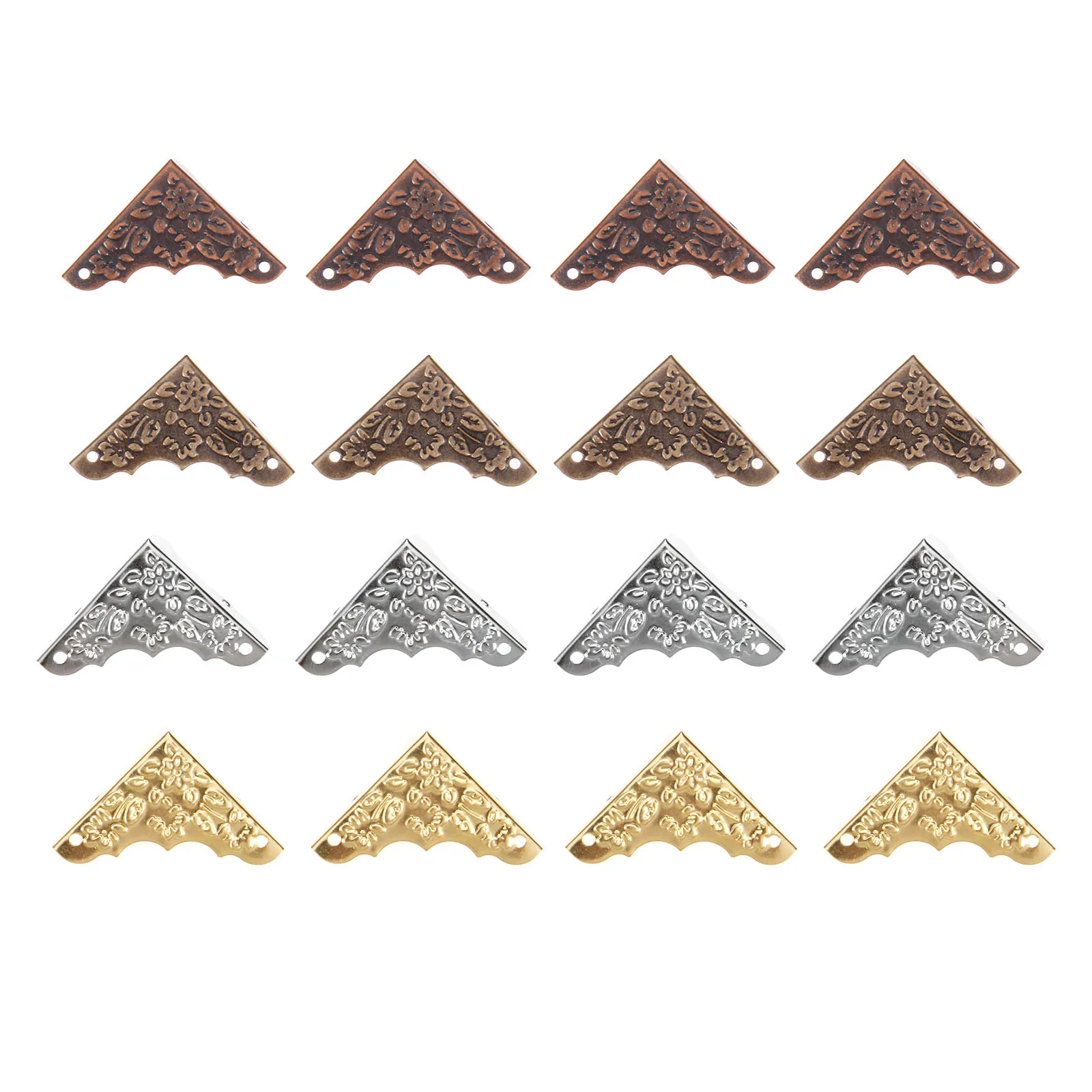 20Pcs Metal Edge Antique Box Corner Protector Furniture Table Corner Edge Guards Wooden Jewelry Box Corner Protect Cover 37mm