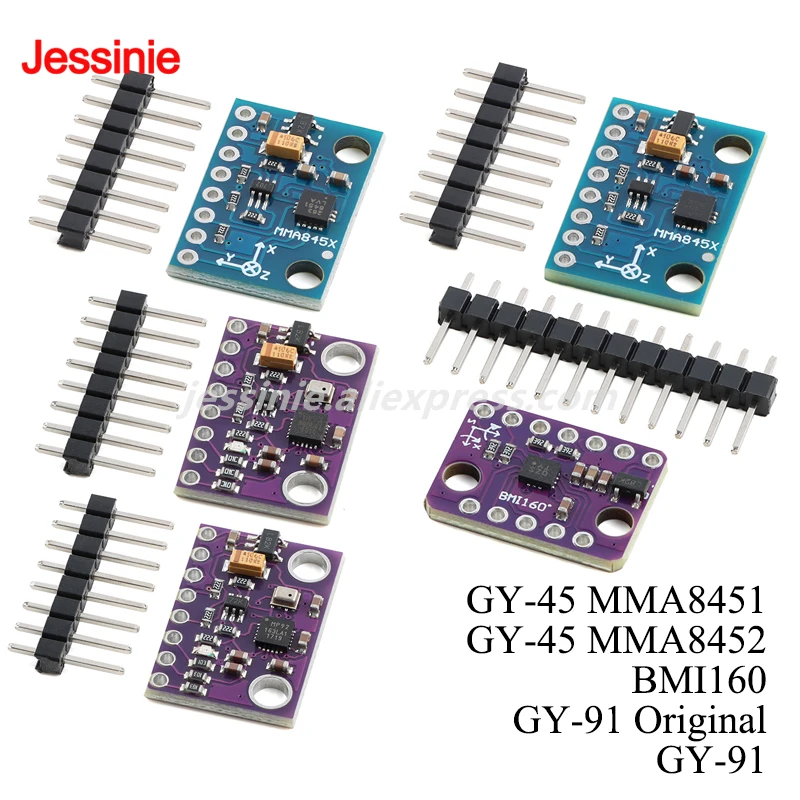 GY-45 MMA8451 MMA8452 BMI160 GY-91 10DOF Original Sensor Module Digital Triaxial Accelerometer High-precision Inclination
