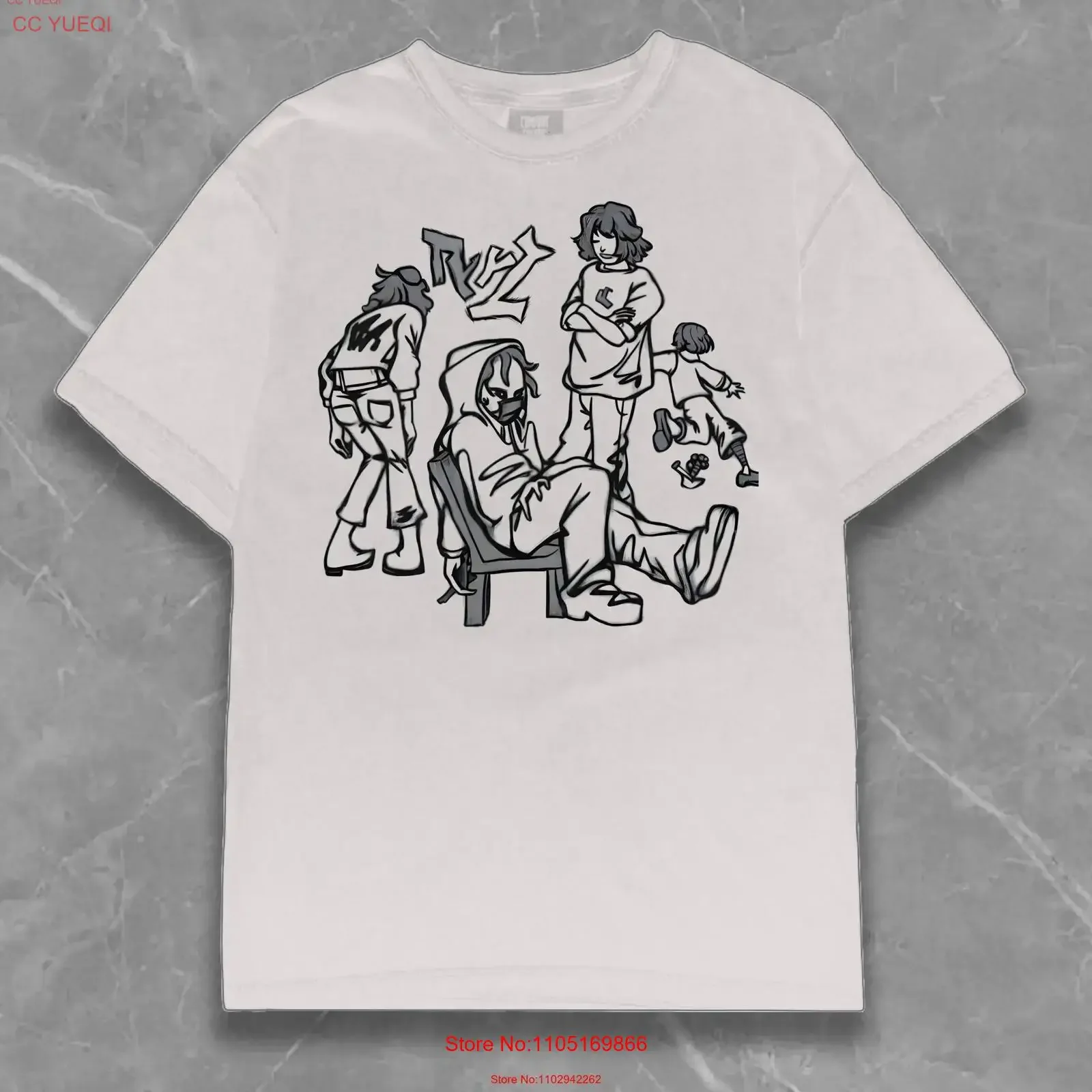 Trendy Anime T Shirt Y2K Streetwear Fashion Vamp Retro Opium Unique Art Aesthetic Style Vintage Grunge vintage Washed fashion
