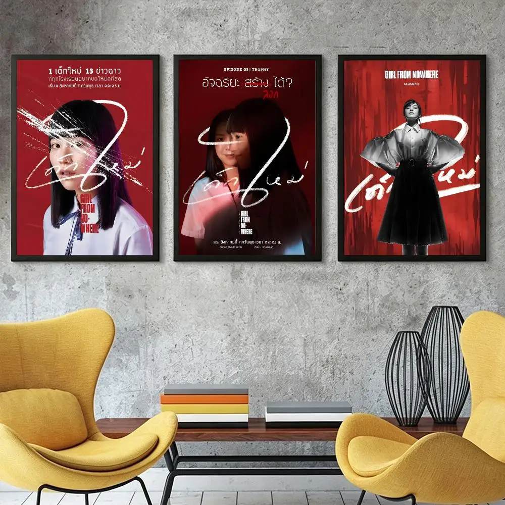 series Girl from Nowhere Poster HD Poster Retro Industrial Style Suitable for Living Room Bar Corridor and Gift Giving