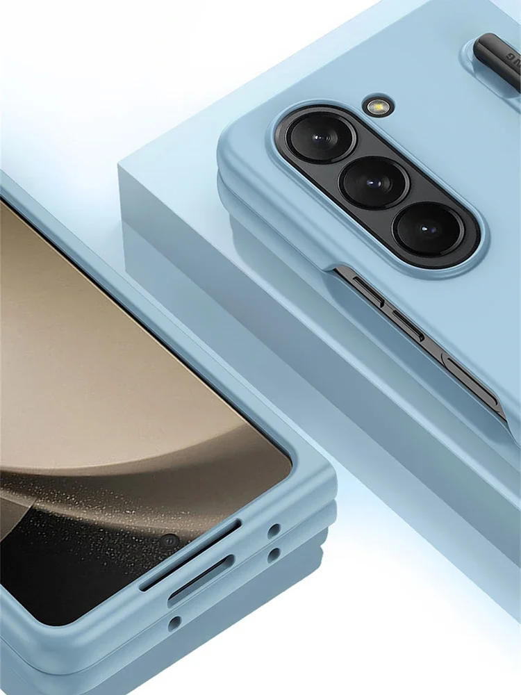 Skin Feel Slim Hülle für Samsung Galaxy Z Fold7 6 5 4 3 mit Stifthalterung, Kunststoff, stoßfest, Schutz, Hartschale – Detail 5