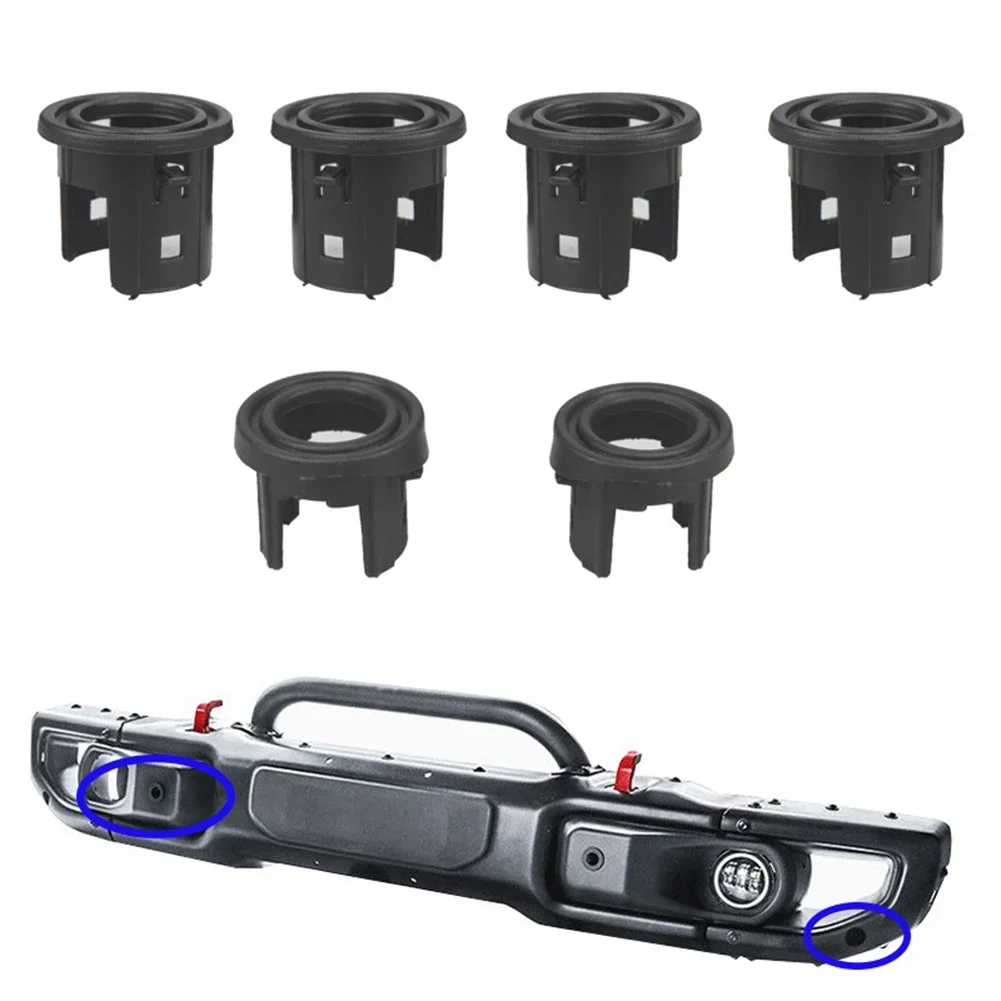 Suporte de sonda de radar para para-choque dianteiro, 6 peças, para jeep wrangler jl 2018 + peças de automóvel, suporte de furo de barra traseira