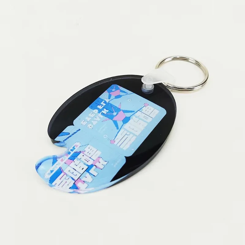 Free Shipping 30pcs/lot Multi Shape Sublimation Blanks Acrylic Keychain Heat Press Key Ring  For Bag /Key Decor/Christmas Gifts