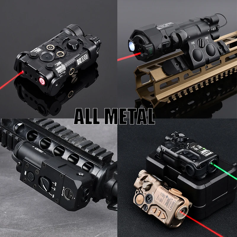 Imagem -02 - Ngal Mawl Cqbl Raid x Laser de Metal Ponto Vermelho Azul Verde Ponteiro Laser Ponteiro Peq Nylon Dbal Airsoft Aim Tactical Series Acessório