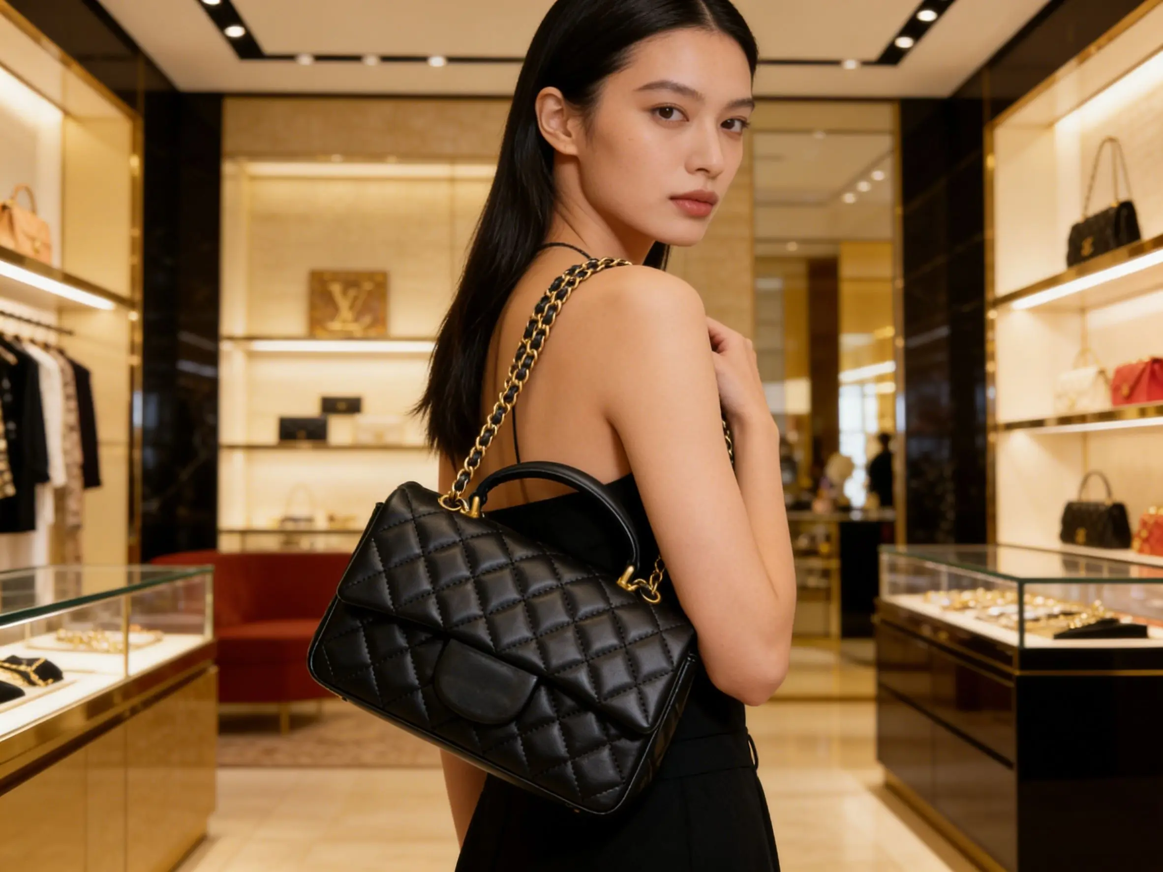 

Lamb Leather Crossbody oulder Bag with Chain Design Diamond Pattern Women's luxury designer bags