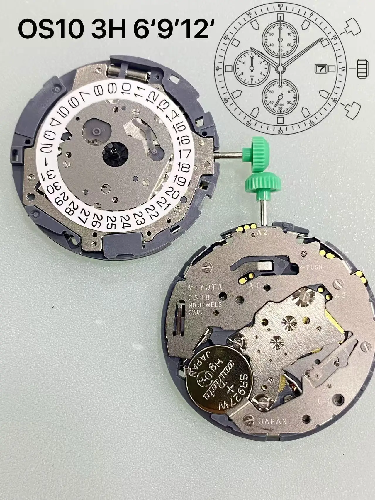 Watch Repair Spare Parts Compatible With Miyota OS10 OS20 OS21 Quartz Chronograph Movement