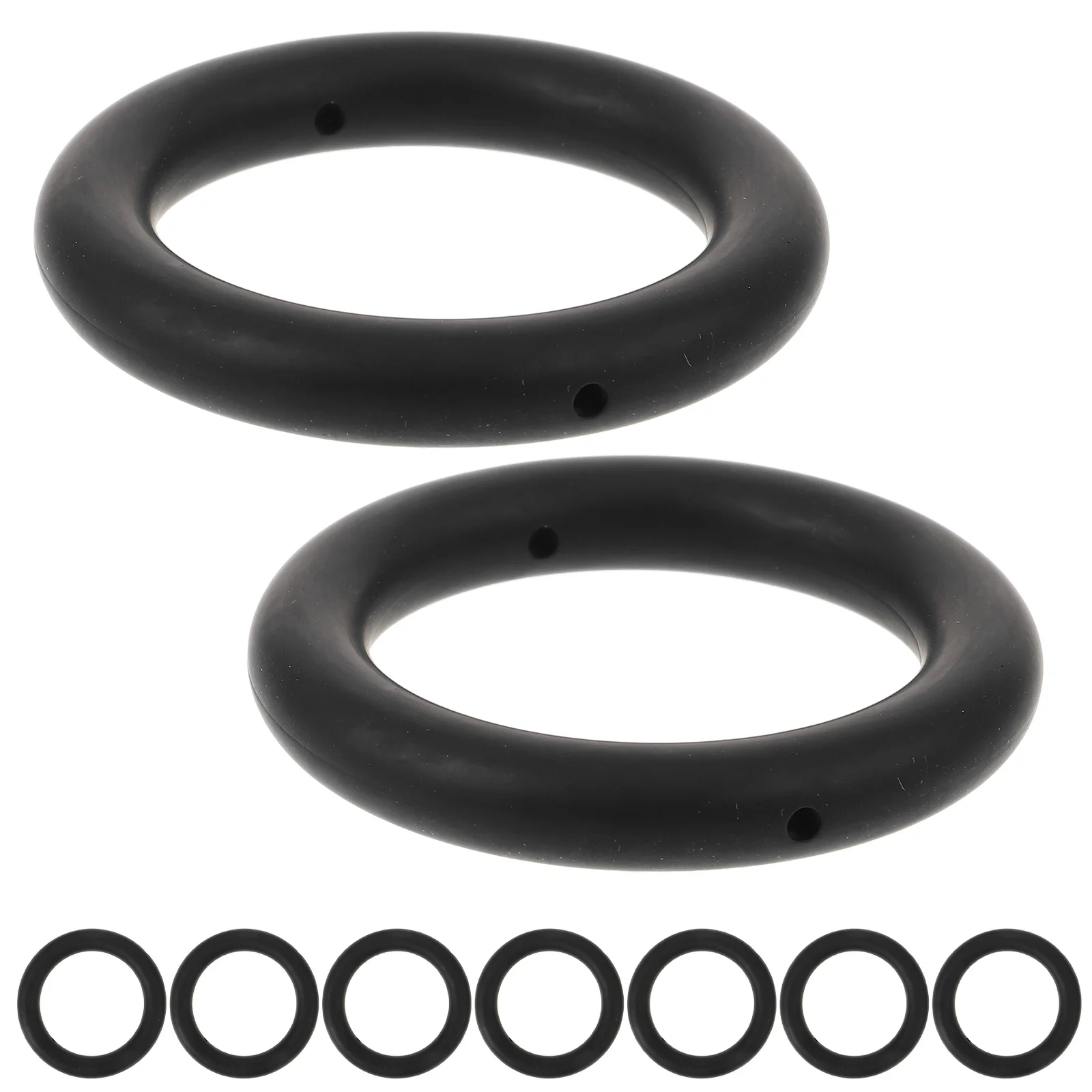 

9pcs Silicone Circle Focal Frame Keychain Diy Ring Pendant Colored Round For Crafts Decorative Keyring Multi-Function O