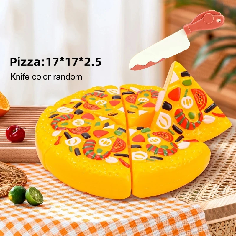 Zestaw zabawek Pizza Party dla dzieci, plastikowy zestaw do zabawy w gotowanie i krojenie pizzy - krojenie i serwowanie pizzy z plastiku