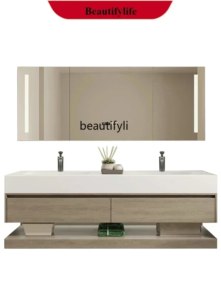 LXSkin Feeling Whole Washbin Bathroom Cabinet Combination Bathroom Wash Basin Washstand Double BasinSSS