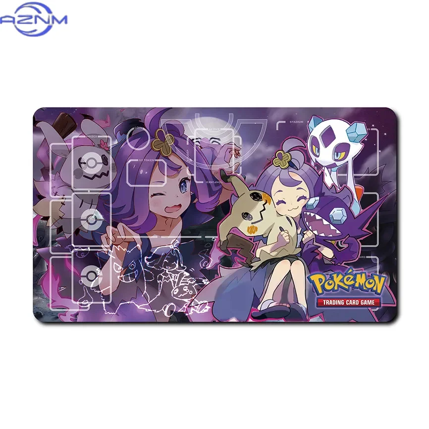 Red Anime Gym Leader Fire Pokemon Mouse Pad, Non-Slip Waterproof Mouse Mat for Card Game Players