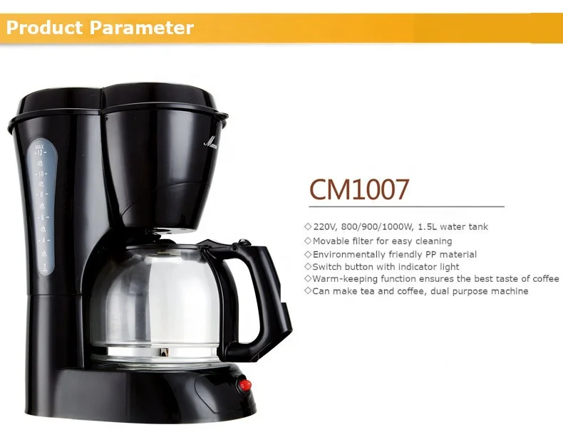 Zhongshan appareils ménagers électriques café maître Machine à café cafetière de bureau