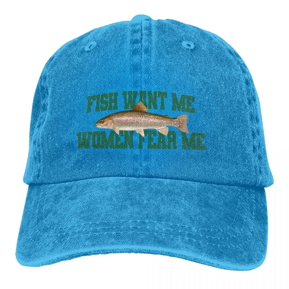 Pure Color Dad Hats Fish Want Me Women Fear Me Meme Classic Women's Hat Sun Visor Baseball Caps Peaked Cap