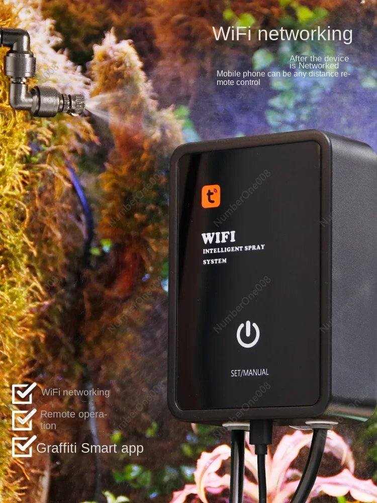 WiFi Tropical Rainforest Sprayer Ecological Pot Spray System Automatic Watering Device Plant Timing Watering Artifact