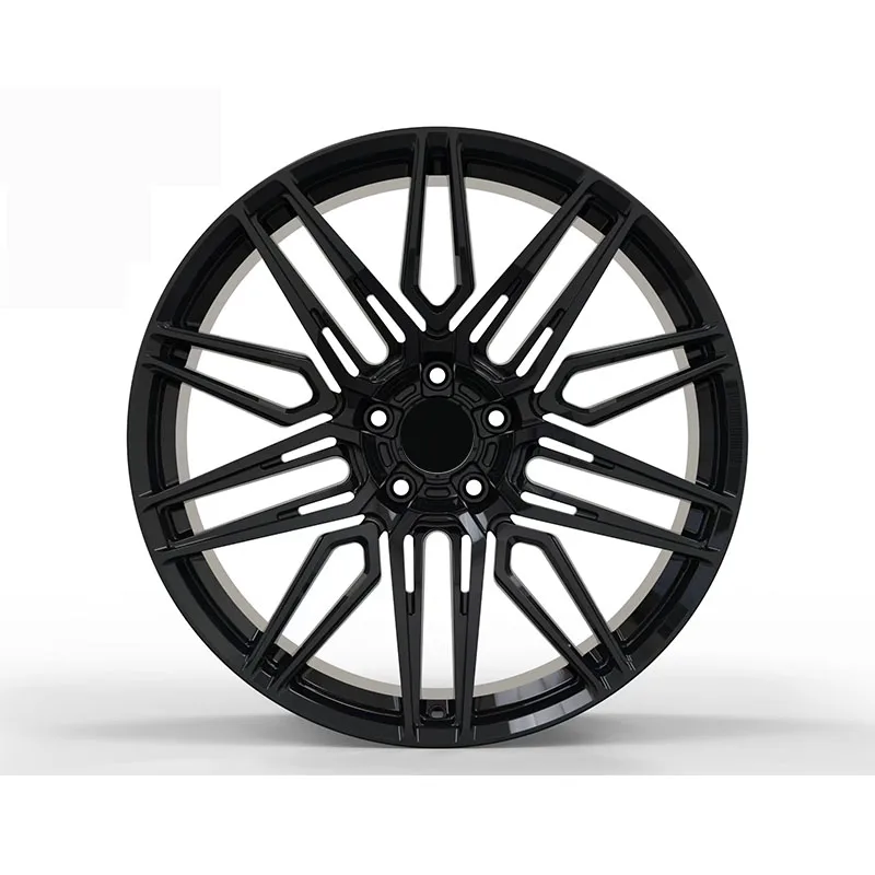 Custom 20-21 Inch Gloss Black Forged Racing Car Wheels 6061T6 Alloy Rims In Racing Style