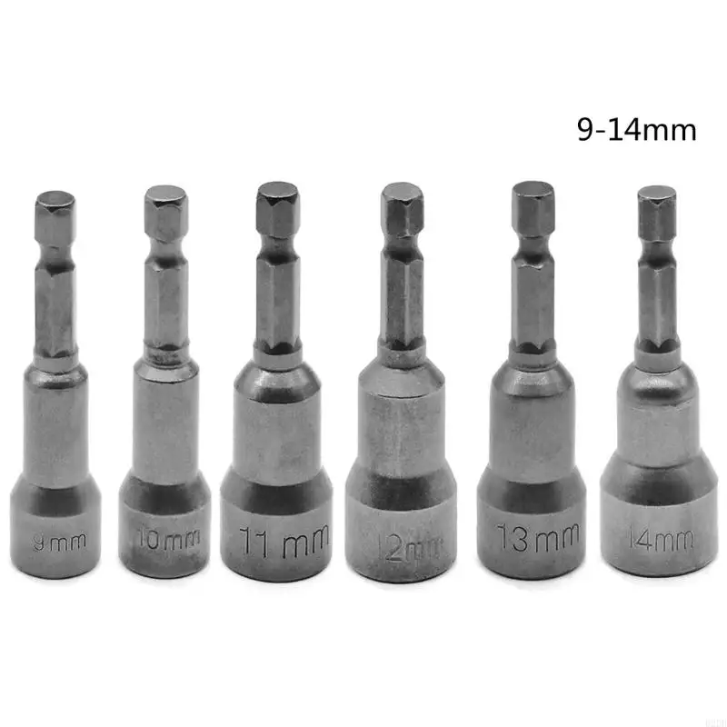 02DB 6pcs/Set 6mm-14 mm Sockets Sleeve Nozzles schroevendraaier set bits sets tools sets gereedschap