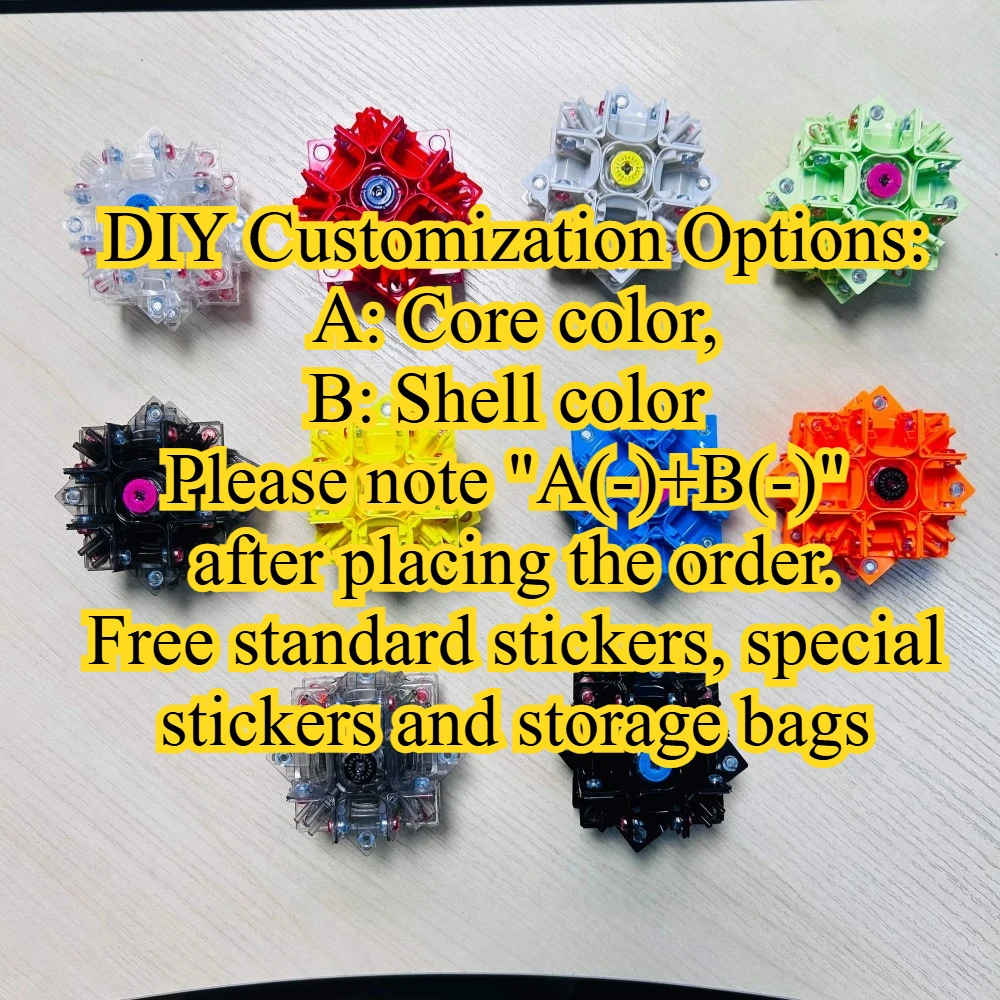 DIY GAN V100 Leap 3x3 Magnetic Magic Speed Cube Sticker Professional Kids Toys for Gifts