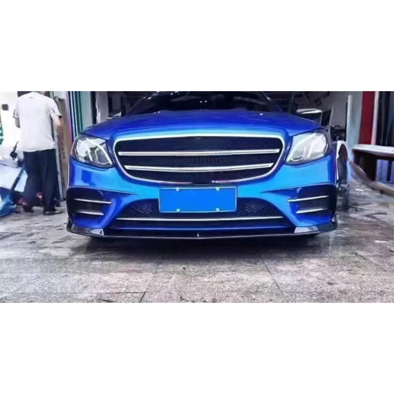 Real Carbon Fiber Front Bumper Lower Lip Under Spoiler Body Kit E-Class W213 2016-2020