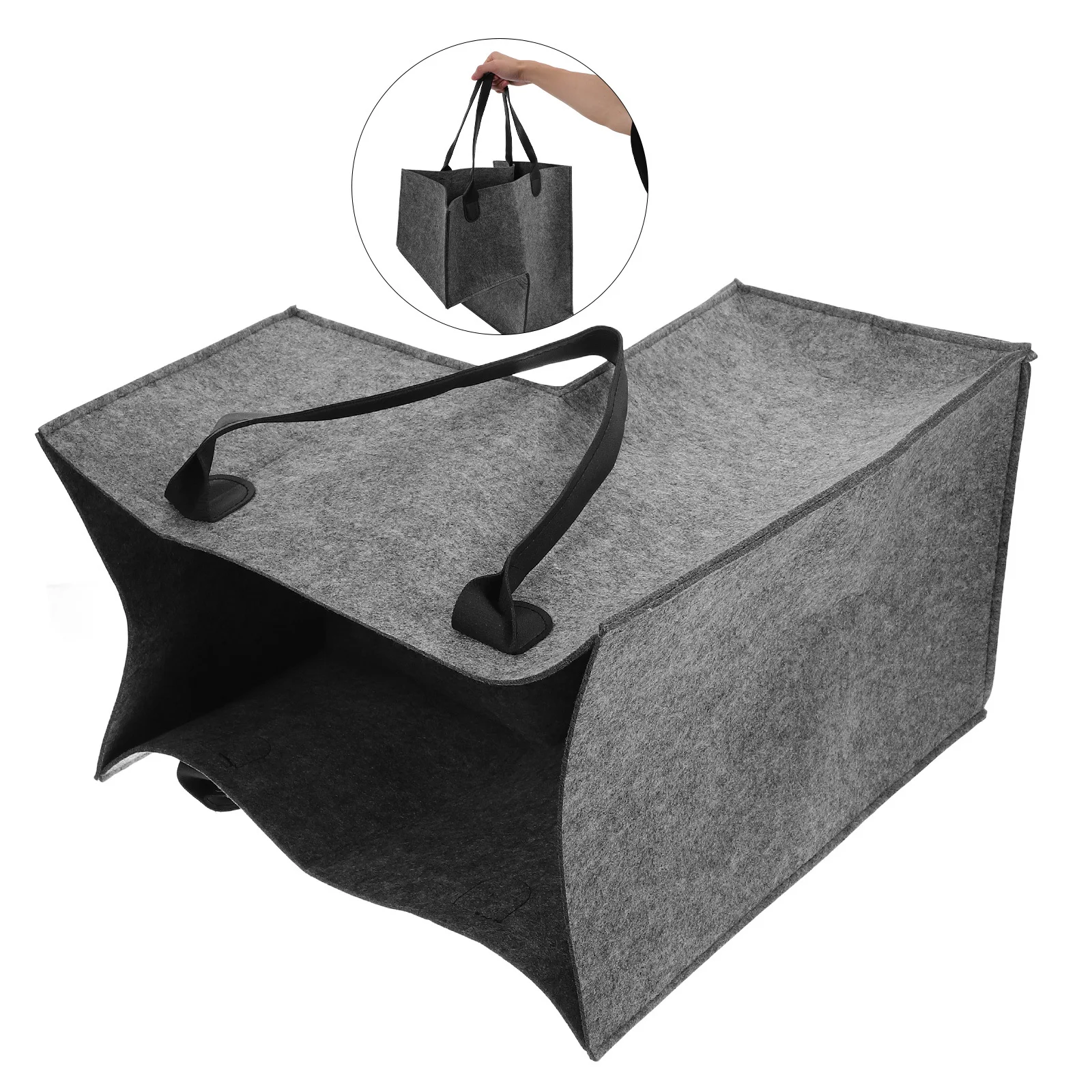 

Large Capacity Storage For Stairs L-Shaped Clothes Organizer Felt Laundry Basket Sundries Holder Household Dirt Clothes