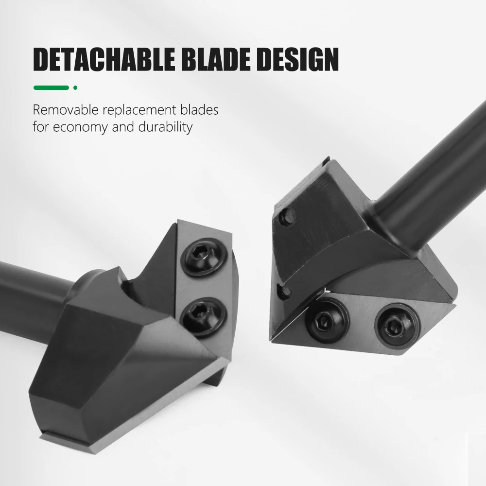 LAVIE لقم التوجيه النجارة 1/2 عرقوب 90 120 درجة V-نوع قاطعة المطحنة تنظيف أسفل أدوات النجارة مجموعة شفرات