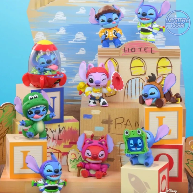 

New Genuine Hot Toys Stitch Mania Series Blind Box Toy Story Stitch Cosbi Mini Figure Mystery Box Cosbi Desktop Ornament Toy